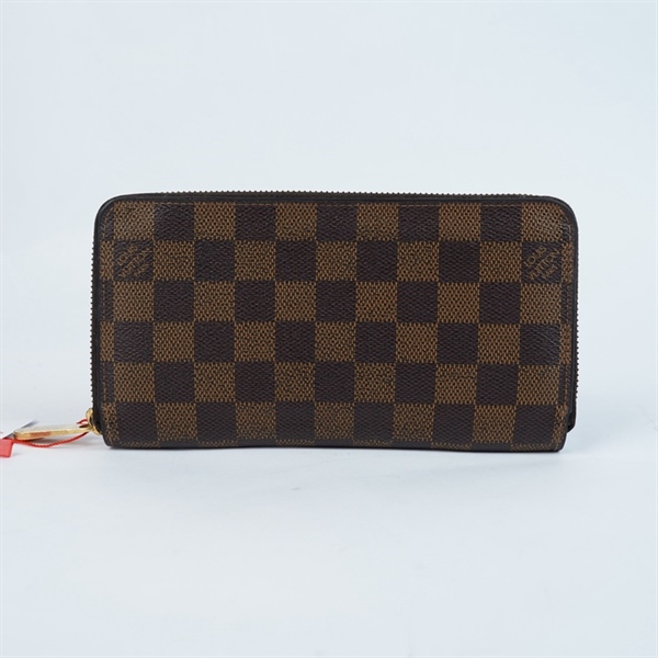 Ví LV zip ô vuông nâu (CA2184) (LT) KG+