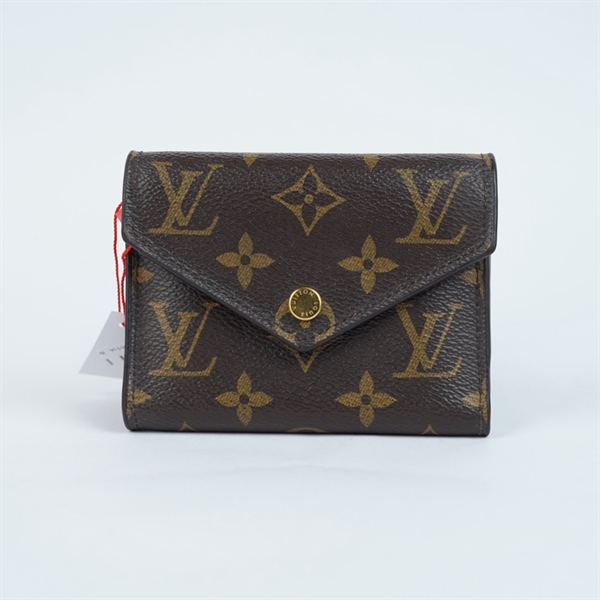 Ví LV hoa nâu gập 3 nút vàng (SP0159) (LT) KG+