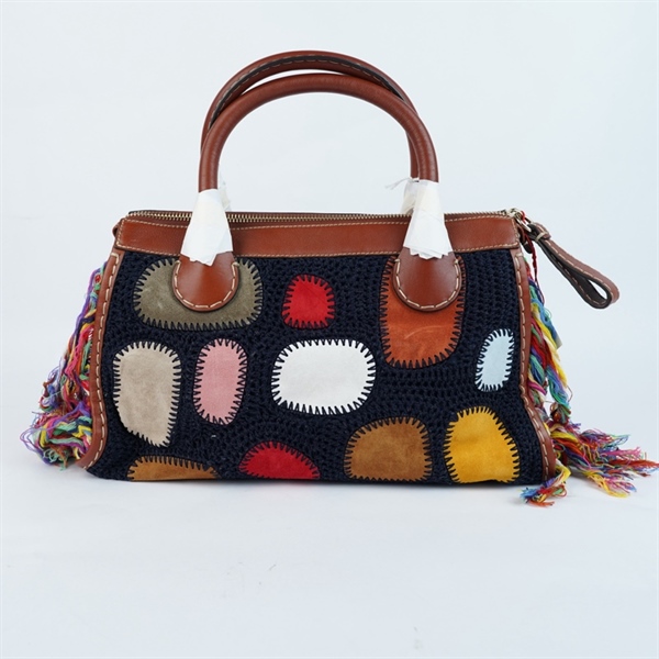 Túi Chloe nâu in vải nhiều màu sz33-42 (MV) KG+