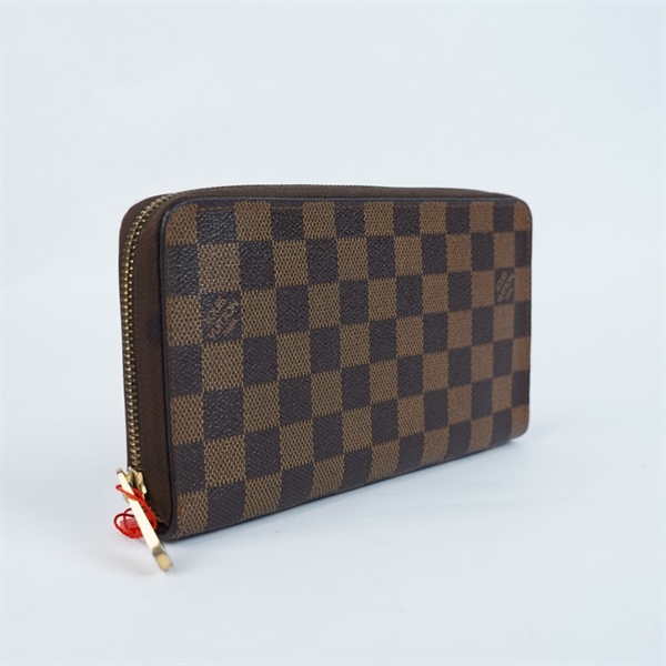 Ví LV zip ô vuông nâu (VI0026) (LT) KG+