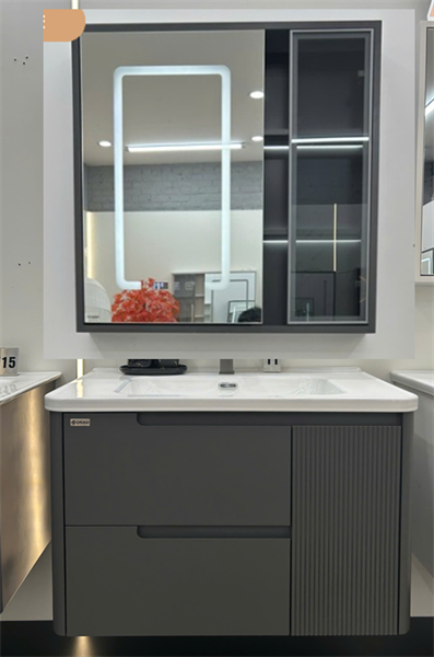 Bộ tủ chậu nhựa PVC T20 ghép gương T08 -80X