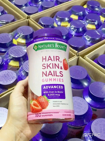 Kẹo Hair, Skin & Nails Nature’s Bounty 180 viên (Date 9/2026)