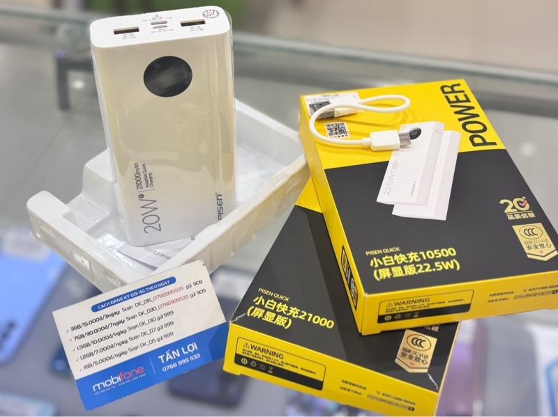 Pin dự phòng pisen TS D298 21000mah PD 20W ( bảo hành 3 tháng )