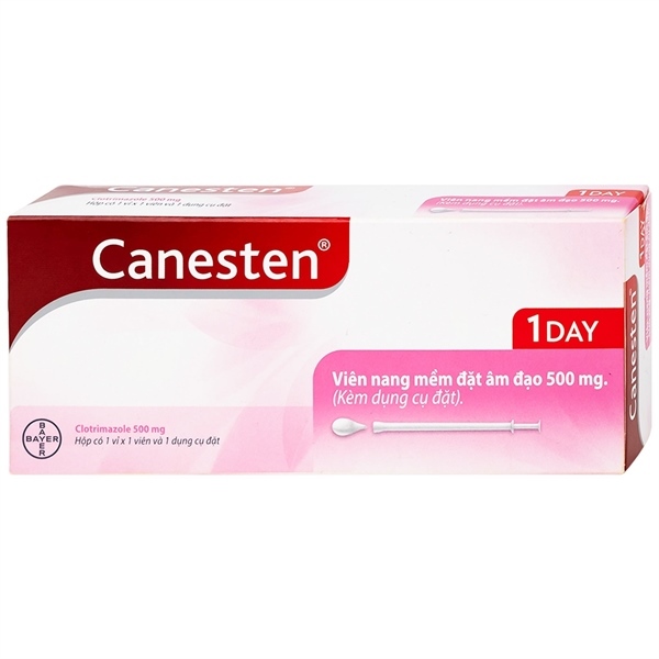 Thuốc Canesten 500mg (1 Day) - Tây Ban Nha viên đặt phụ khoa (Hộp 1viên)