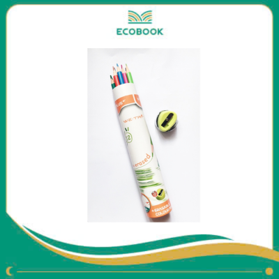 Bút chì màu gỗ tẩy được WE TRI,12 màu (tặng chuốt) - Y PLUS+ (4711678080541)