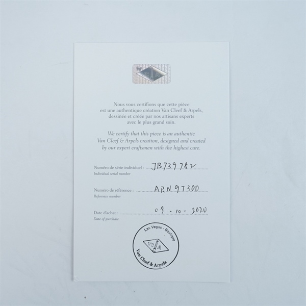 Vòng tay Van Cleef hoa vàng (5 hoa) (JB739782) (HC)+