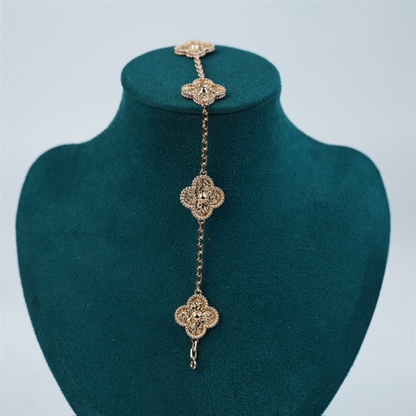 Vòng tay Van Cleef hoa vàng (5 hoa) (JB739782) (HC)+