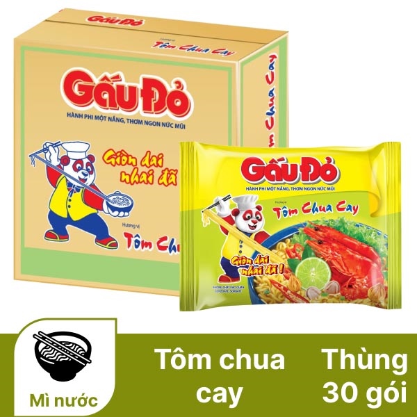 Gấu< Tôm Chua Cay 63g x 30 gói