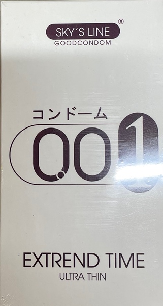 Bao cao su Sky's Line 001 Extrend Time Ultra Thin kéo dài thời gian (H*6 cái) - An Phú