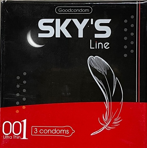 Bao cao su Sky's Line 001 Ultra Thin - Trơn (H* 3 cái) - An Phú
