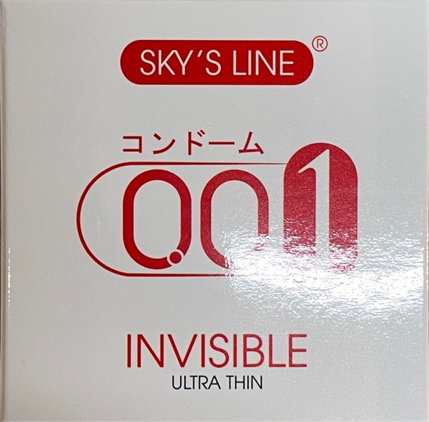Bao cao su Sky's Line 001 Invisible Ultra Thin - Trơn ( H*10 cái) - An Phú