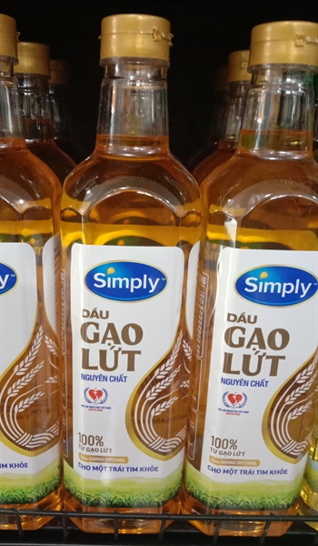 Dầu gạo Simply nguyên chất 1L/12