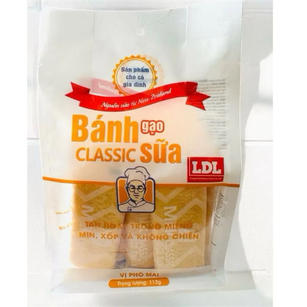 Bánh Gạo Sữa Classic Phô Mai 112g