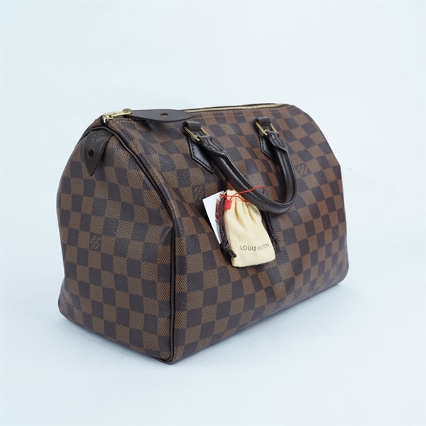 Túi LV Speedy ô vuông nâu kèm ô+ 2 chìa sz31 (PN) +