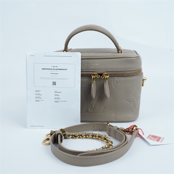 Túi LV Vanity hoa xám (FK4250) sz19 (PN) +