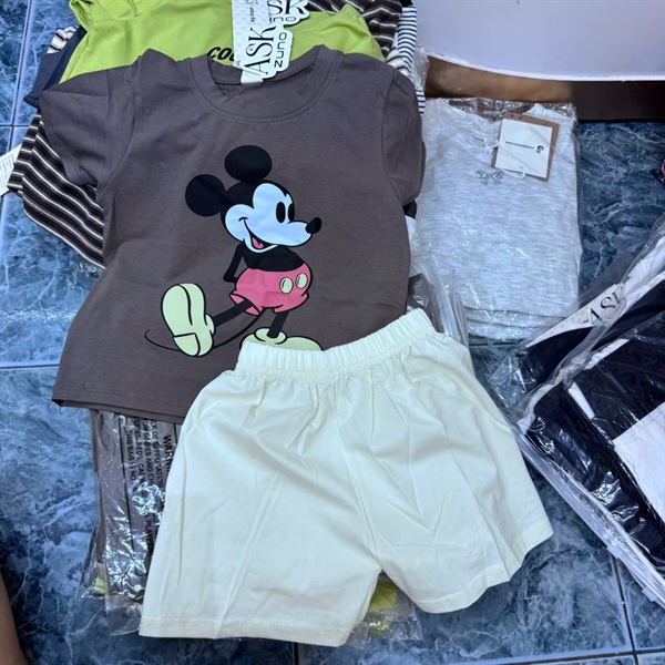 BT Bộ ngắn Mickey mouse (100-150 ) xám