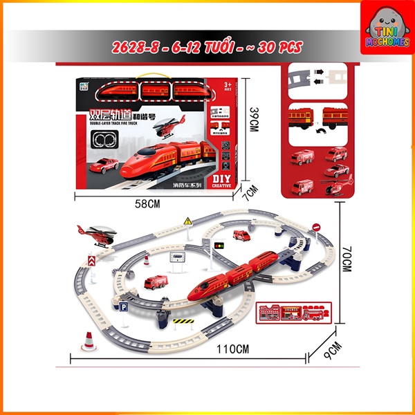 Đồ chơi tàu cao tốc đỏ 2628-8