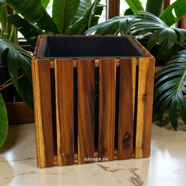Chậu gỗ 33x33h32