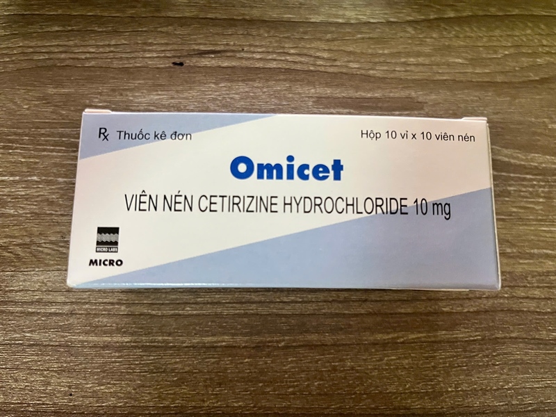 Omicet cetirizin hydrochloride tablets 10mg mirco (h/100v)