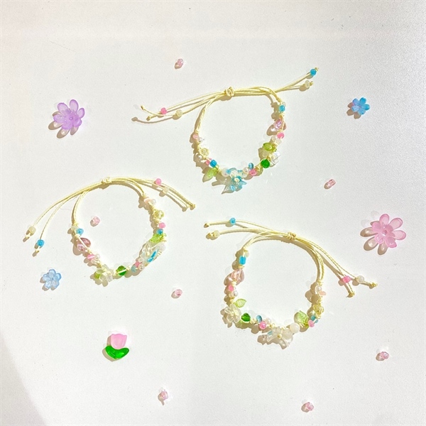 Vòng tay thắt dây ALLIN hoa bướm lấp lánh