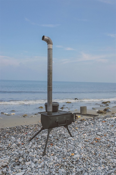 Bếp sưởi thép sơn đen