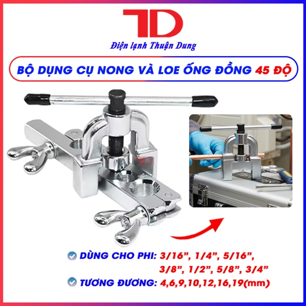 Bộ loe ống DUNNEX 45 độ, model CT-196A, 3/16"- 3/4" (5-19mm) (thùng 20 bộ)