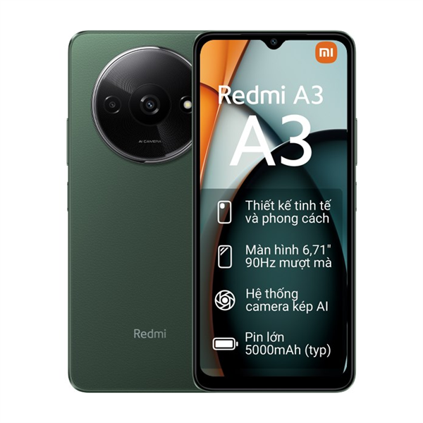 ĐIỆN THOẠI XIAOMI REDMI A3 3GB/64GB