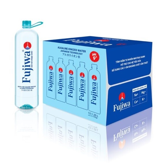 Nước Ion Kiềm pH9+ Fujiwa 1.25L - Thùng 12 Chai