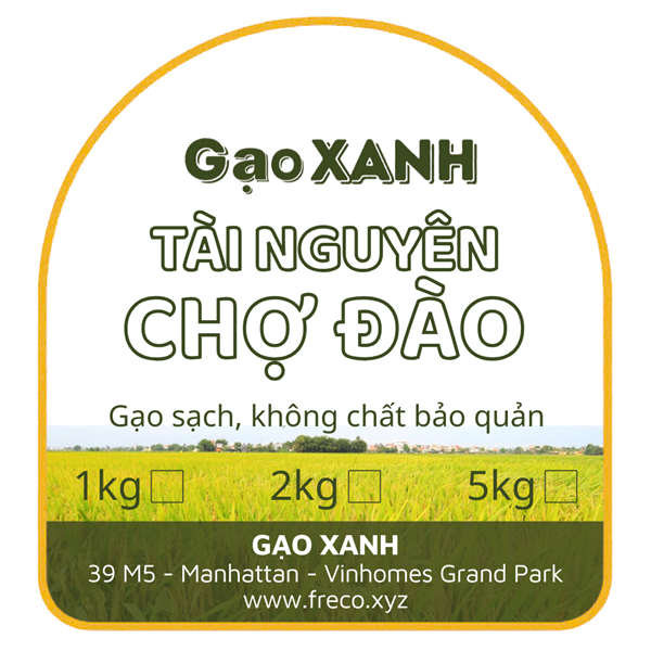 Tài Nguyên Chợ Đào 5KG (Thương Hiệu Gạo XANH)