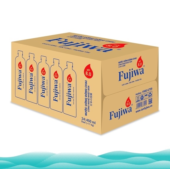 Nước Khoáng Kiềm pH8+ Fujiwa 450ml - Thùng 24 Chai