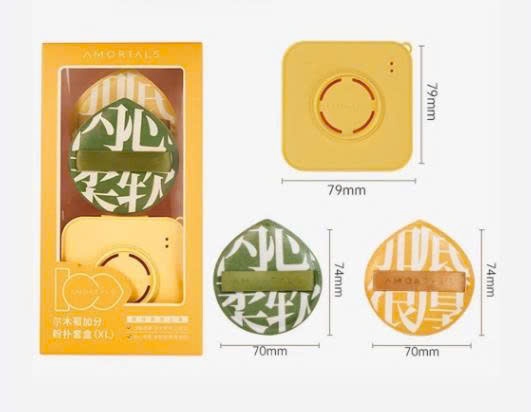 Set 2 Mút Big Size Amortals Tặng Kèm Hộp Đựng (Vàng)