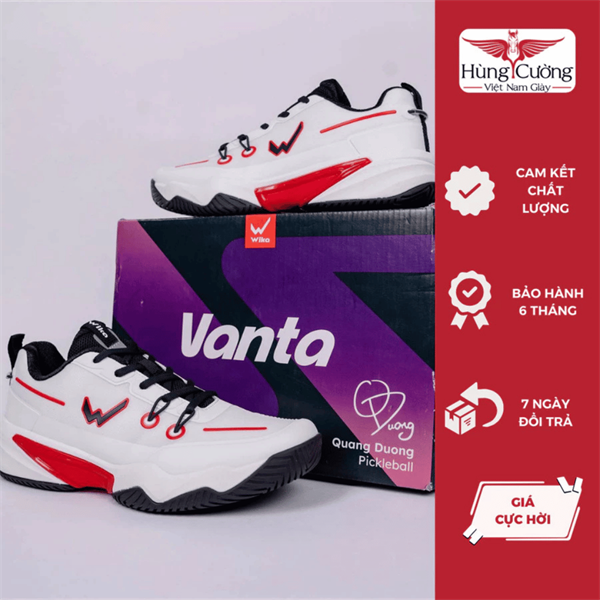 [Giày Pickleball] Wika Vanta Chính Hãng Đễ Cao Su Vân Đa Hướng Bám Sân Siêu Nhẹ Bền Thoáng khí Chống Lật