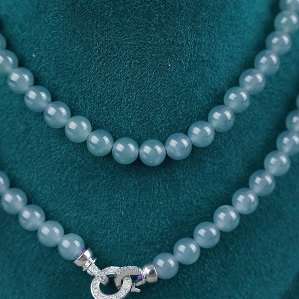 Chuỗi băng lam pha tím Gua 108 hạt ly6.56-6.39 (788473) KG+