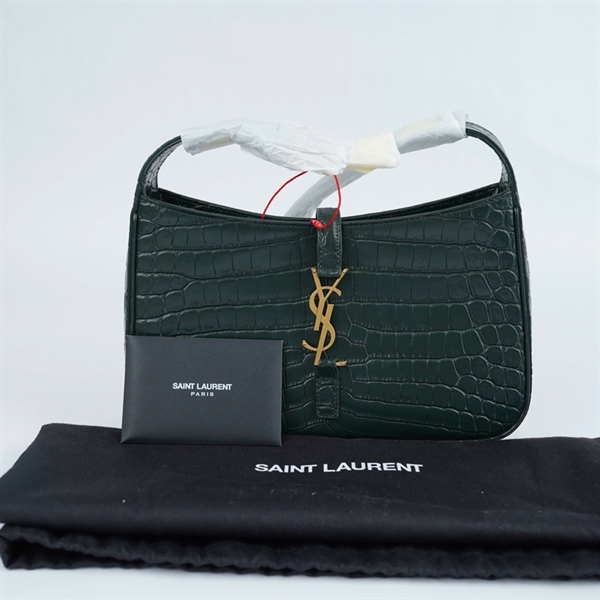 Túi YSL kẹp nách xanh da cá sấu (PMR657228-1121) sz24 (LN) KG+