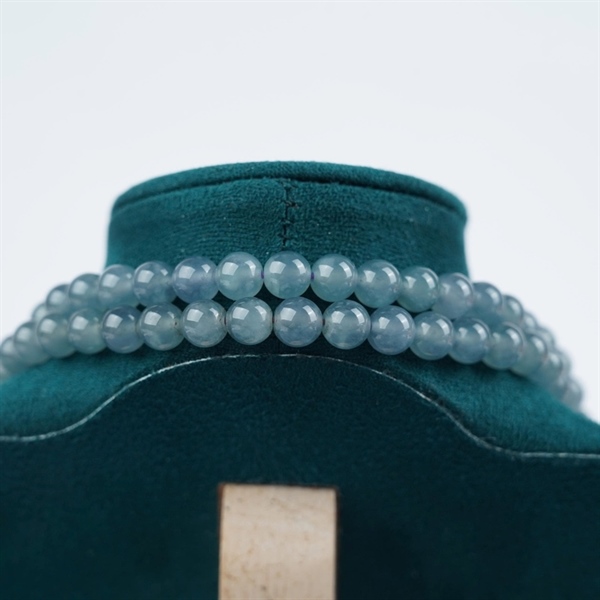 Chuỗi băng lam pha tím Gua 108 hạt ly6.95-6.6 (752699) KG+