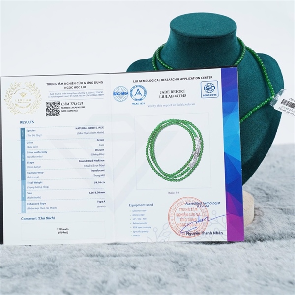 Chuỗi băng lục đế vương Gua 170 hạt ly3.26-3.2 (493348) KG+