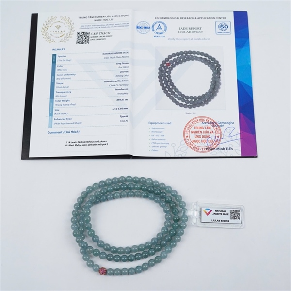 Chuỗi băng lam thiên ko My 114 hạt ly6.15-5.95 (839659) KG+