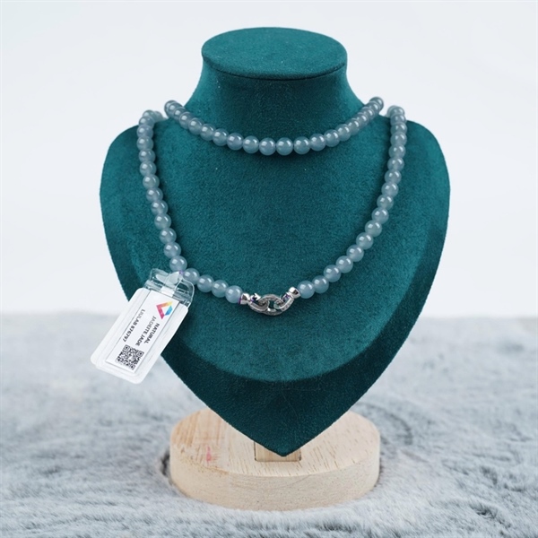 Chuỗi băng lam pha tím Gua 108 hạt ly6.55-6.46 (876797) KG+