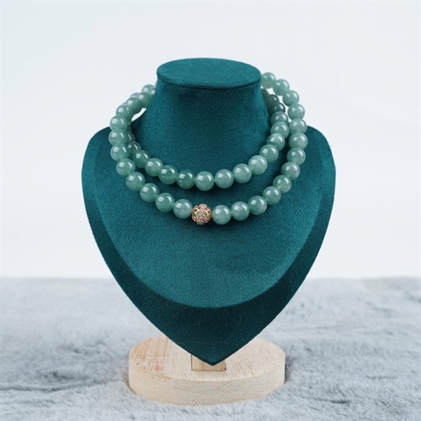 Chuỗi băng lam lục Gua 60 hạt ly9.95-9.55 (722937) KG+