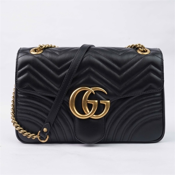 Túi GG Marmont đen (443496-525040) sz30 KG+