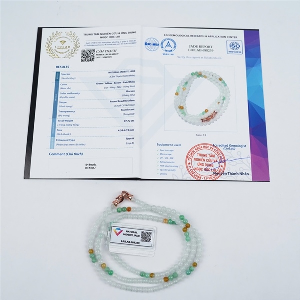 Chuỗi băng đa bảo đậm My 154 hạt ly4.38-4.19 (688239) KG+