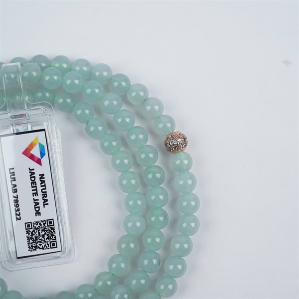 Chuỗi băng xanh nhạt My 108 hạt ly6.17-5.9 (789322) KG+