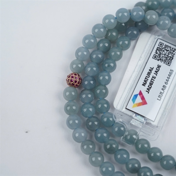 Chuỗi băng lam thiên ko My 108 hạt ly6-5.85 (644465) KG+