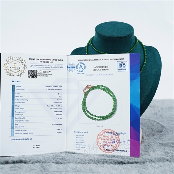Chuỗi băng lục đế vương Gua 172 hạt ly3.29-3 (238349) KG+