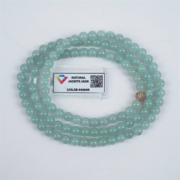 Chuỗi băng xanh nhạt My 107 hạt ly6.16-6 (443649) KG+