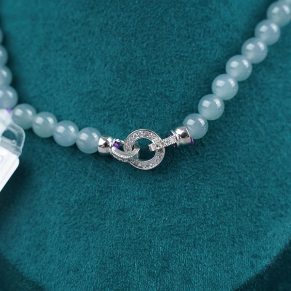 Chuỗi băng lam pha tím Gua 108 hạt ly6.55-6.43 (886976) KG+