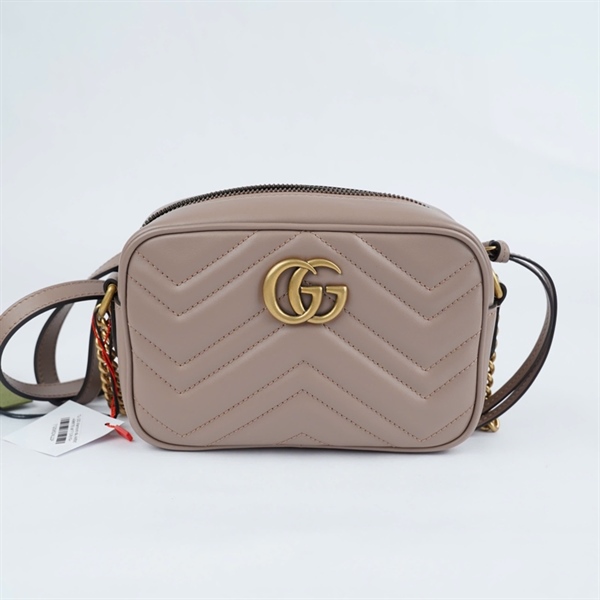 Túi GG Marmont nâu (448065-498879) sz17 (LN) KG+