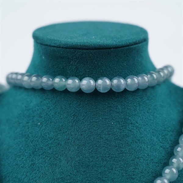 Chuỗi băng lam pha tím Gua 108 hạt ly6.95-6.6 (752699) KG+