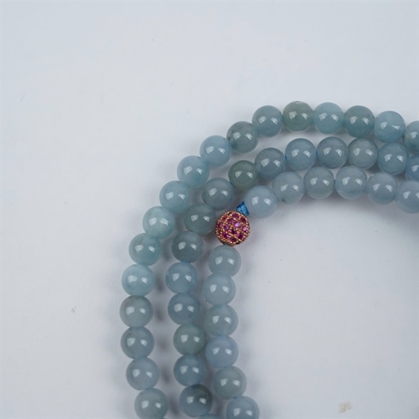 Chuỗi băng lam thiên ko My 108 hạt ly6-5.9 (393535) KG+