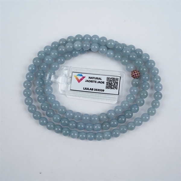 Chuỗi băng lam thiên ko My 108 hạt ly5.98-5.84 (353539) KG+